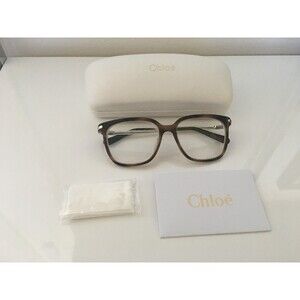 AUTHENTIC - CHLOÉ - GLASSES FAUX "TORTOISE SHELL" GOLD CHROME - MADE IN ITALY
